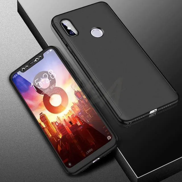 H&A Luxus 360 Vollschutz-Telefonhülle für Xiaomi Mi 5 5S Plus Mi5X 6X Mi 8 SE Stoßfeste Hülle Pocophone F1 Hülle mit Glas