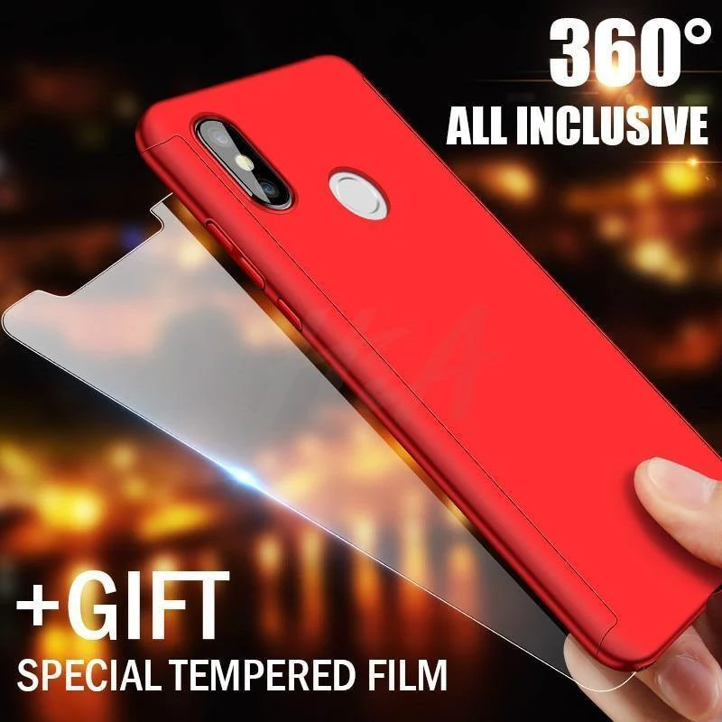 H&A Luxus 360 Vollschutz-Telefonhülle für Xiaomi Mi 5 5S Plus Mi5X 6X Mi 8 SE Stoßfeste Hülle Pocophone F1 Hülle mit Glas