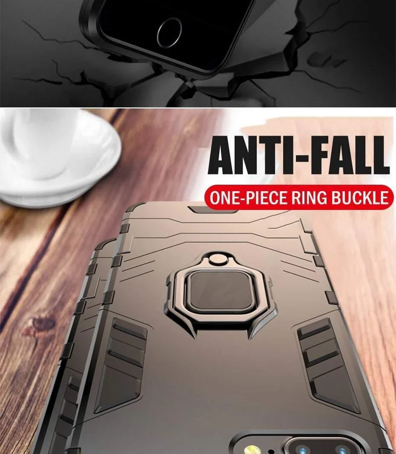 H&A Armor-Telefonhülle für iPhone X XR XS Max Plus, schwere Anti-Klopf-Abdeckung für iPhone 7 6 6s 8 Plus, Schutzhüllen mit Halter