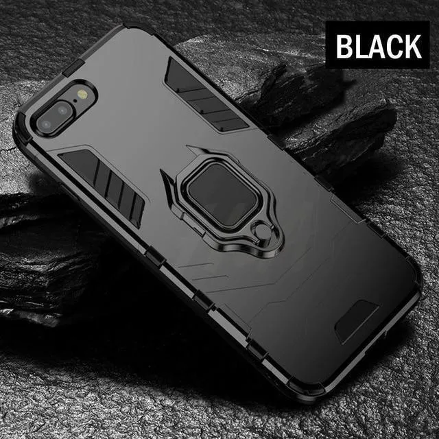 H&A Armor-Telefonhülle für iPhone X XR XS Max Plus, schwere Anti-Klopf-Abdeckung für iPhone 7 6 6s 8 Plus, Schutzhüllen mit Halter