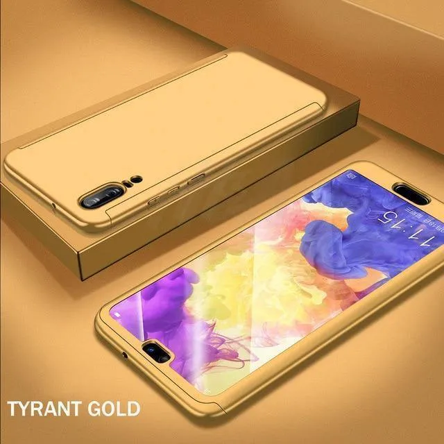 H&A 360 Grad Schutz Volle Abdeckung Handyhülle für Huawei P20 Lite P20 Pro Stoßfeste Hülle für Huawei P20 Lite Hülle Glas