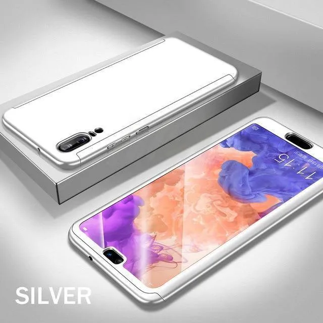 H&A 360 Grad Schutz Volle Abdeckung Handyhülle für Huawei P20 Lite P20 Pro Stoßfeste Hülle für Huawei P20 Lite Hülle Glas