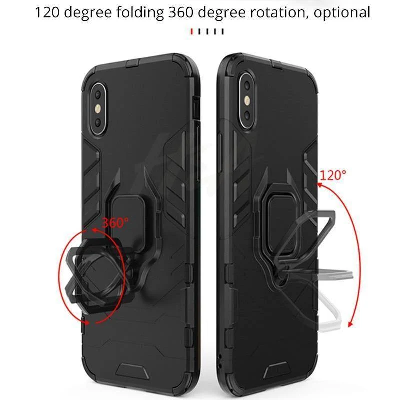 H&A Luxus-Rüstungs-Telefonhülle für Huawei P20 Lite P20 Mattes PC + TPU Stoßfeste Telefonabdeckung für Huawei P20 Pro Halterhülle Capa