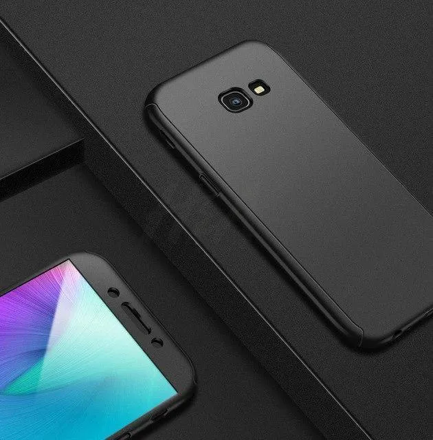 H&A 360 Grad Vollschutz-Telefonhülle für Samsung Galaxy A3 A5 A7 2017 J5 J7 2016 Displayschutzfolie Telefonabdeckung A5 A7 Glas