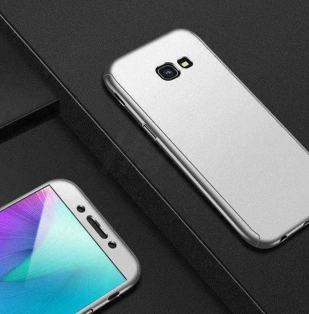 H&A 360 Grad Vollschutz-Telefonhülle für Samsung Galaxy A3 A5 A7 2017 J5 J7 2016 Displayschutzfolie Telefonabdeckung A5 A7 Glas