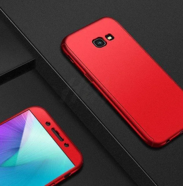 H&A 360 Grad Vollschutz-Telefonhülle für Samsung Galaxy A3 A5 A7 2017 J5 J7 2016 Displayschutzfolie Telefonabdeckung A5 A7 Glas