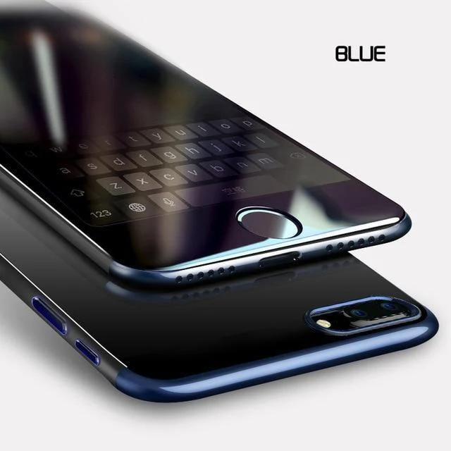 Baseus PC Hard Case für iPhone 8 7 Hülle für iPhone 8 7 Plus Hülle Kratzfeste Galvanik Schutzhülle Handytasche Shell Coque