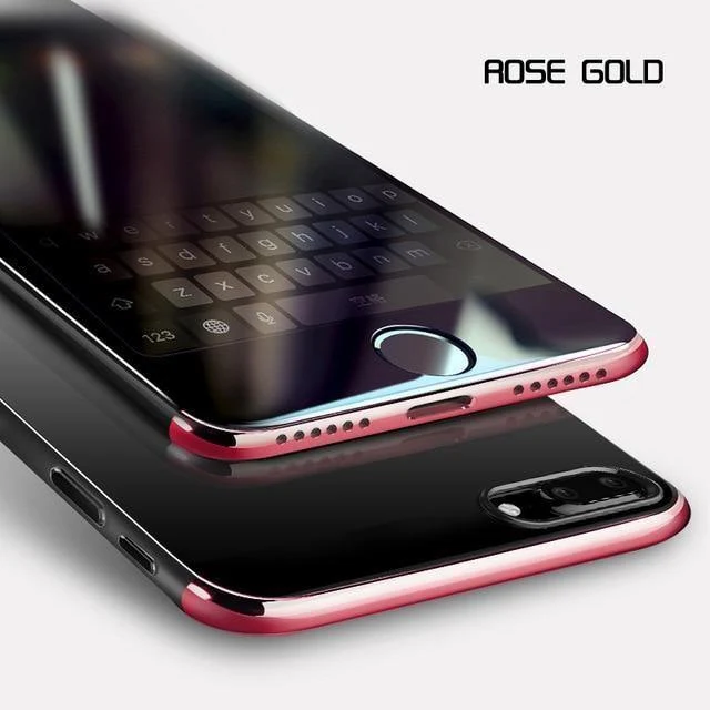 Baseus PC Hard Case für iPhone 8 7 Hülle für iPhone 8 7 Plus Hülle Kratzfeste Galvanik Schutzhülle Handytasche Shell Coque
