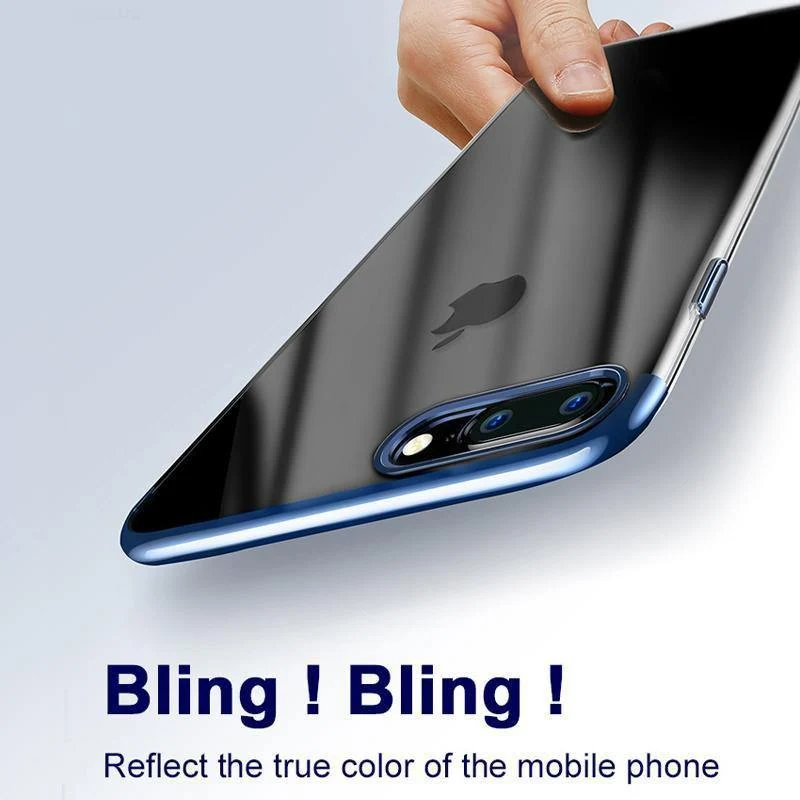 Baseus PC Hard Case für iPhone 8 7 Hülle für iPhone 8 7 Plus Hülle Kratzfeste Galvanik Schutzhülle Handytasche Shell Coque
