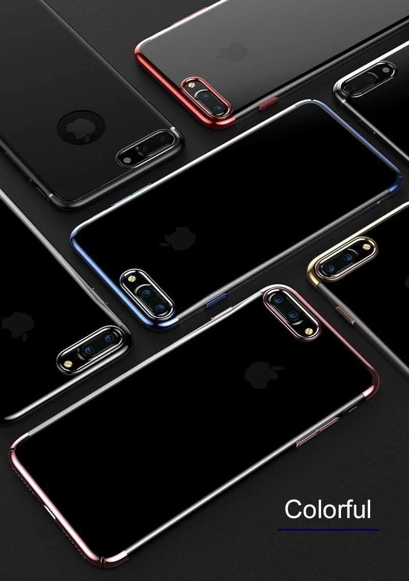 Baseus PC Hard Case für iPhone 8 7 Hülle für iPhone 8 7 Plus Hülle Kratzfeste Galvanik Schutzhülle Handytasche Shell Coque