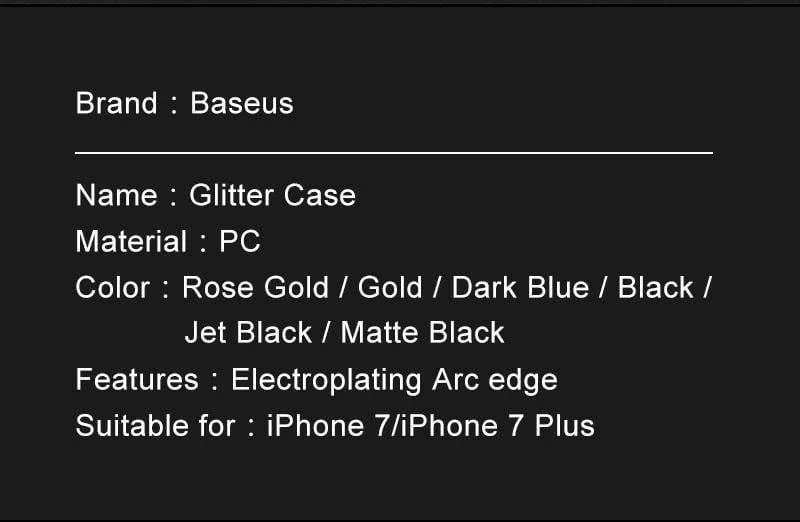 Baseus PC Hard Case für iPhone 8 7 Hülle für iPhone 8 7 Plus Hülle Kratzfeste Galvanik Schutzhülle Handytasche Shell Coque