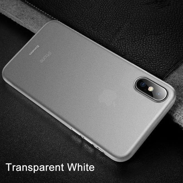Telefonkasten für iPhone Xs Max Xr XSR Xsmax Coque Baseus Ultradünne, schlanke, mattierte Abdeckung für iPhonexs Max-Hülle für iPhonex Fundas