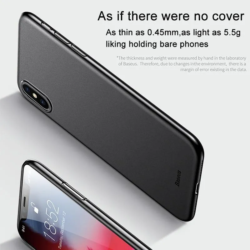 Telefonkasten für iPhone Xs Max Xr XSR Xsmax Coque Baseus Ultradünne, schlanke, mattierte Abdeckung für iPhonexs Max-Hülle für iPhonex Fundas