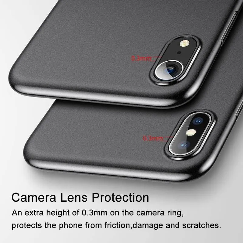 Telefonkasten für iPhone Xs Max Xr XSR Xsmax Coque Baseus Ultradünne, schlanke, mattierte Abdeckung für iPhonexs Max-Hülle für iPhonex Fundas