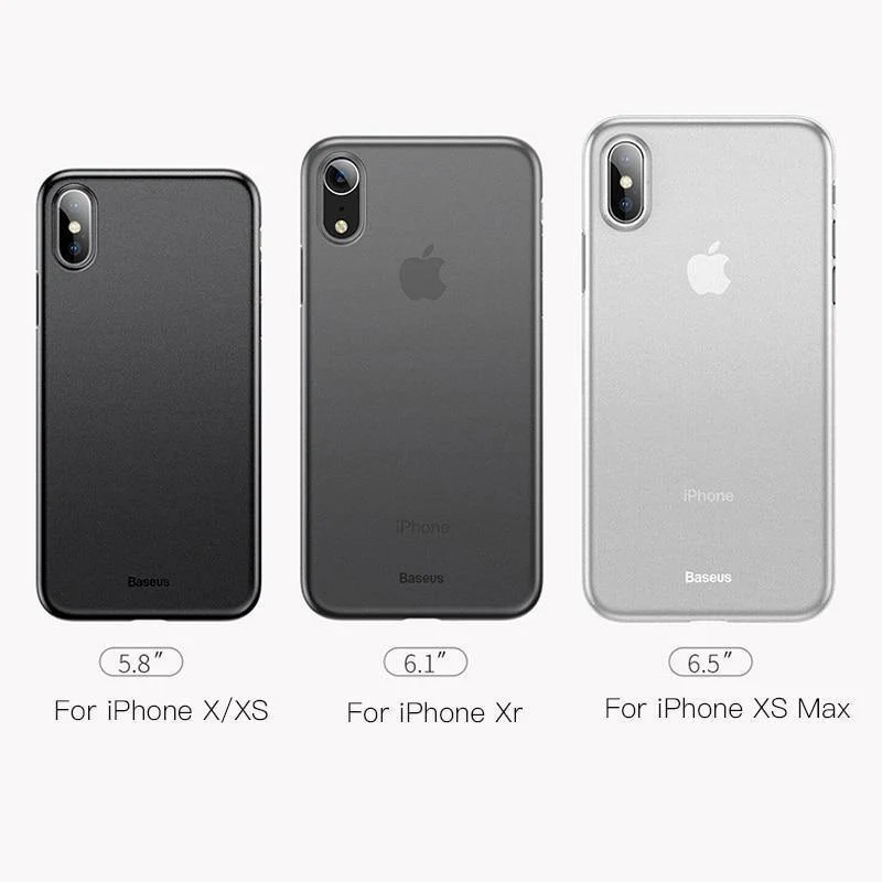 Telefonkasten für iPhone Xs Max Xr XSR Xsmax Coque Baseus Ultradünne, schlanke, mattierte Abdeckung für iPhonexs Max-Hülle für iPhonex Fundas