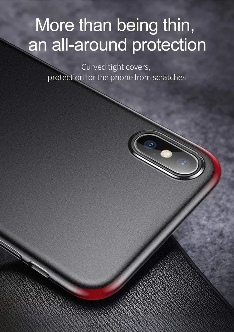 Telefonkasten für iPhone Xs Max Xr XSR Xsmax Coque Baseus Ultradünne, schlanke, mattierte Abdeckung für iPhonexs Max-Hülle für iPhonex Fundas