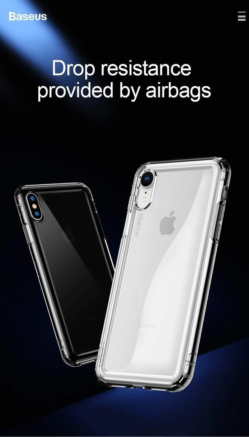 Baseus Telefon Fall Für iPhone Xs Max Xr Anti-Knock Coque Weiche TPU Silikon Schutzhülle Zurück Abdeckung Für iPhone XS XSR Xsmax Fundas