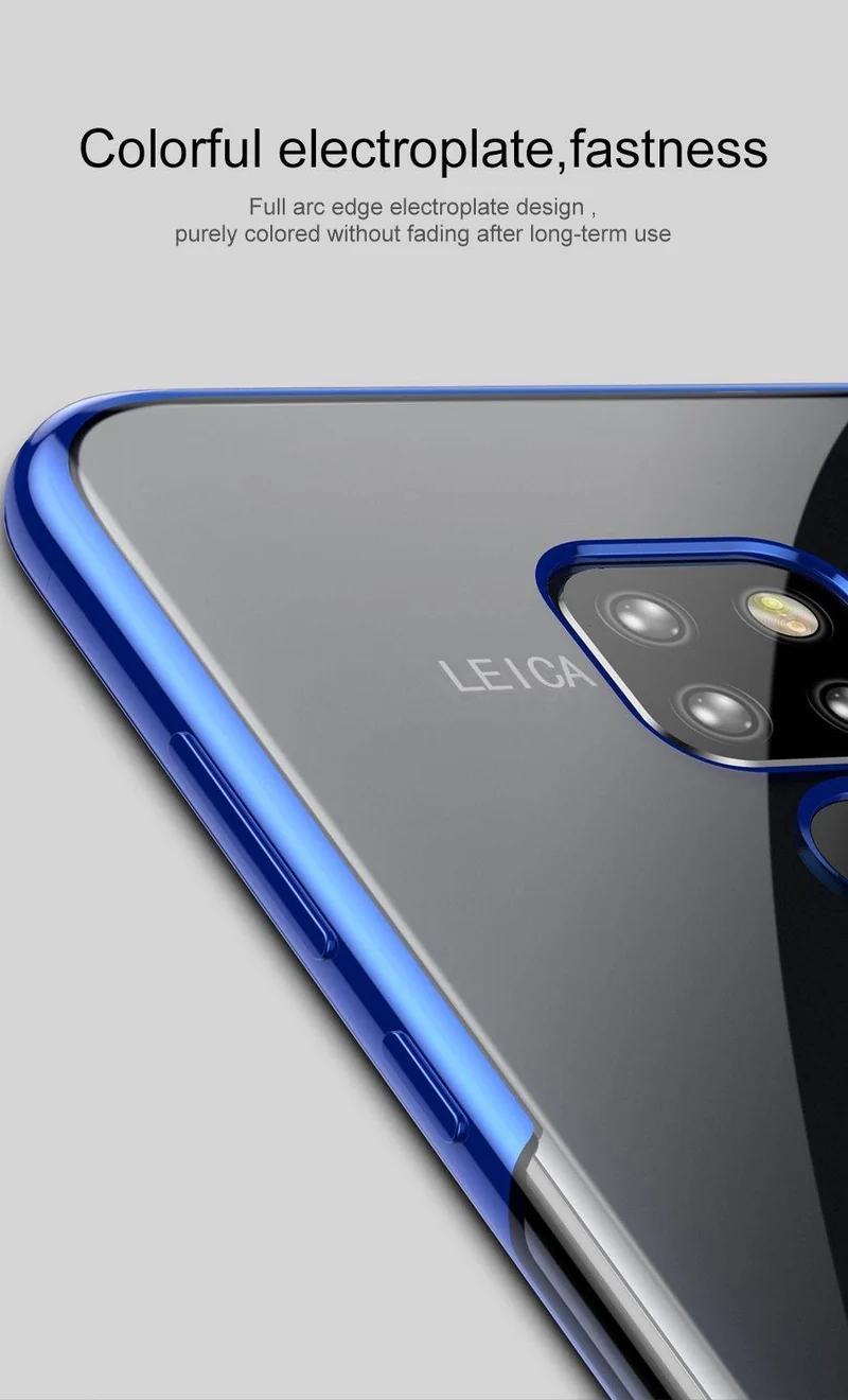 Baseus Luxus-Beschichtungshülle für Huawei Mate 20 Pro Coque Ultradünne galvanische weiche TPU-Abdeckung für Huawei Mate20 Pro Capinhas
