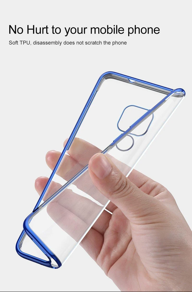 Baseus Luxus-Beschichtungshülle für Huawei Mate 20 Pro Coque Ultradünne galvanische weiche TPU-Abdeckung für Huawei Mate20 Pro Capinhas