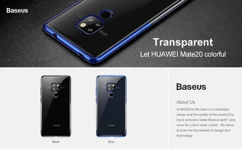 Baseus Luxus-Beschichtungshülle für Huawei Mate 20 Pro Coque Ultradünne galvanische weiche TPU-Abdeckung für Huawei Mate20 Pro Capinhas