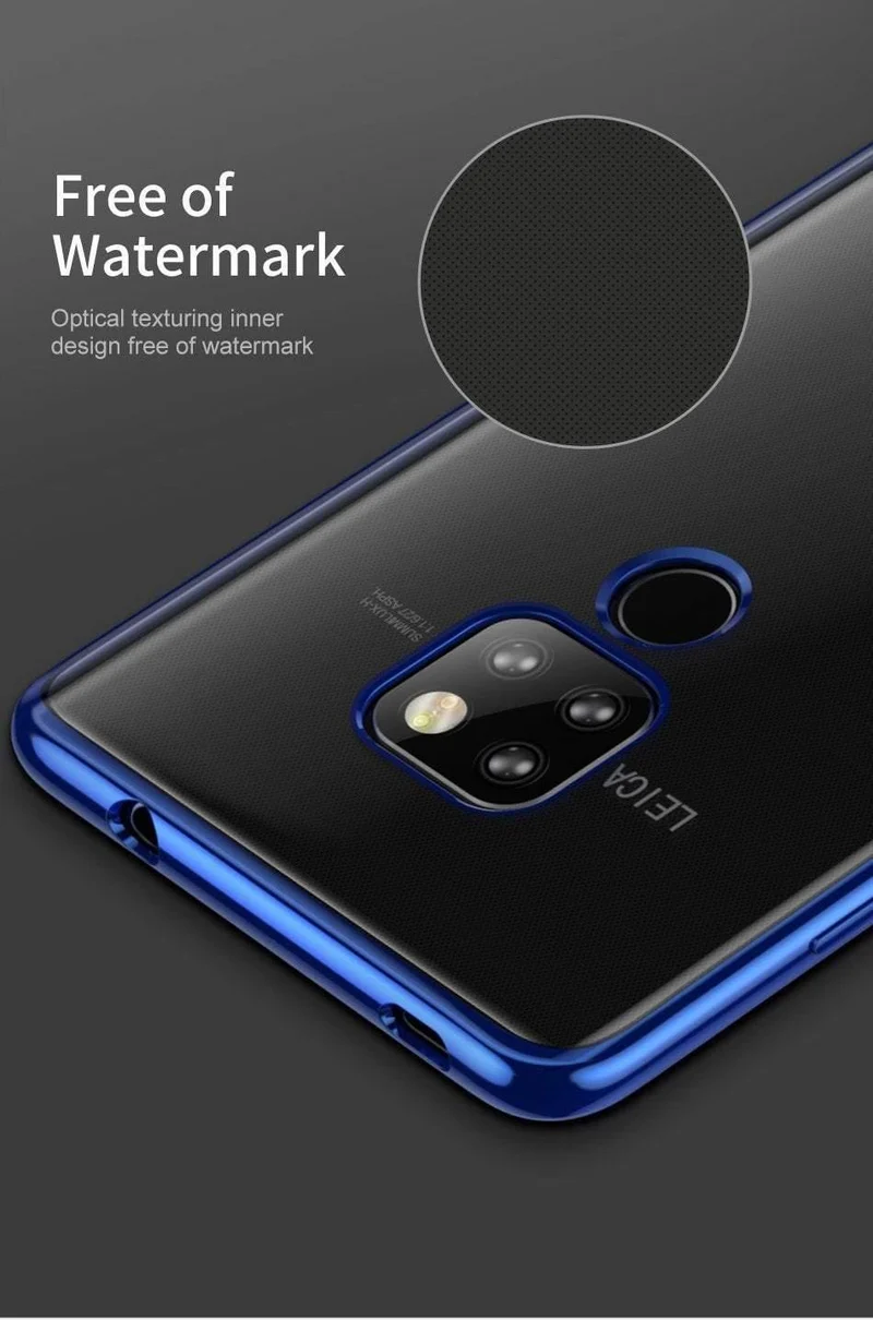 Baseus Luxus-Beschichtungshülle für Huawei Mate 20 Pro Coque Ultradünne galvanische weiche TPU-Abdeckung für Huawei Mate20 Pro Capinhas