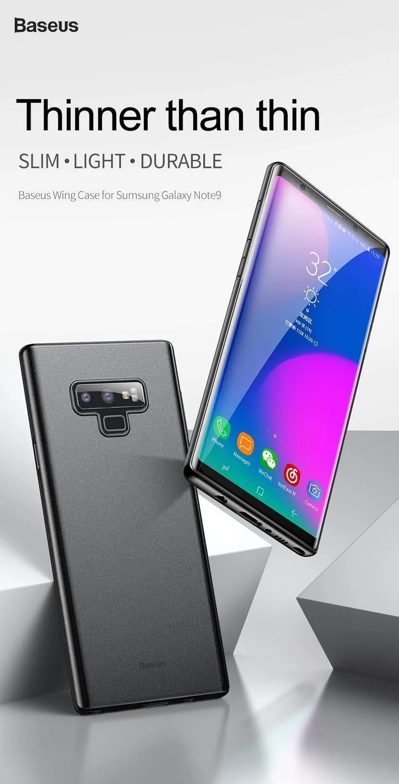 Baseus Telefon Fall Für Samsung Galaxy Note 9 Coque Harte PP Ultra Dünne Slim Case Abdeckung Für Galaxy Note9 Matte Fundas Capinhas