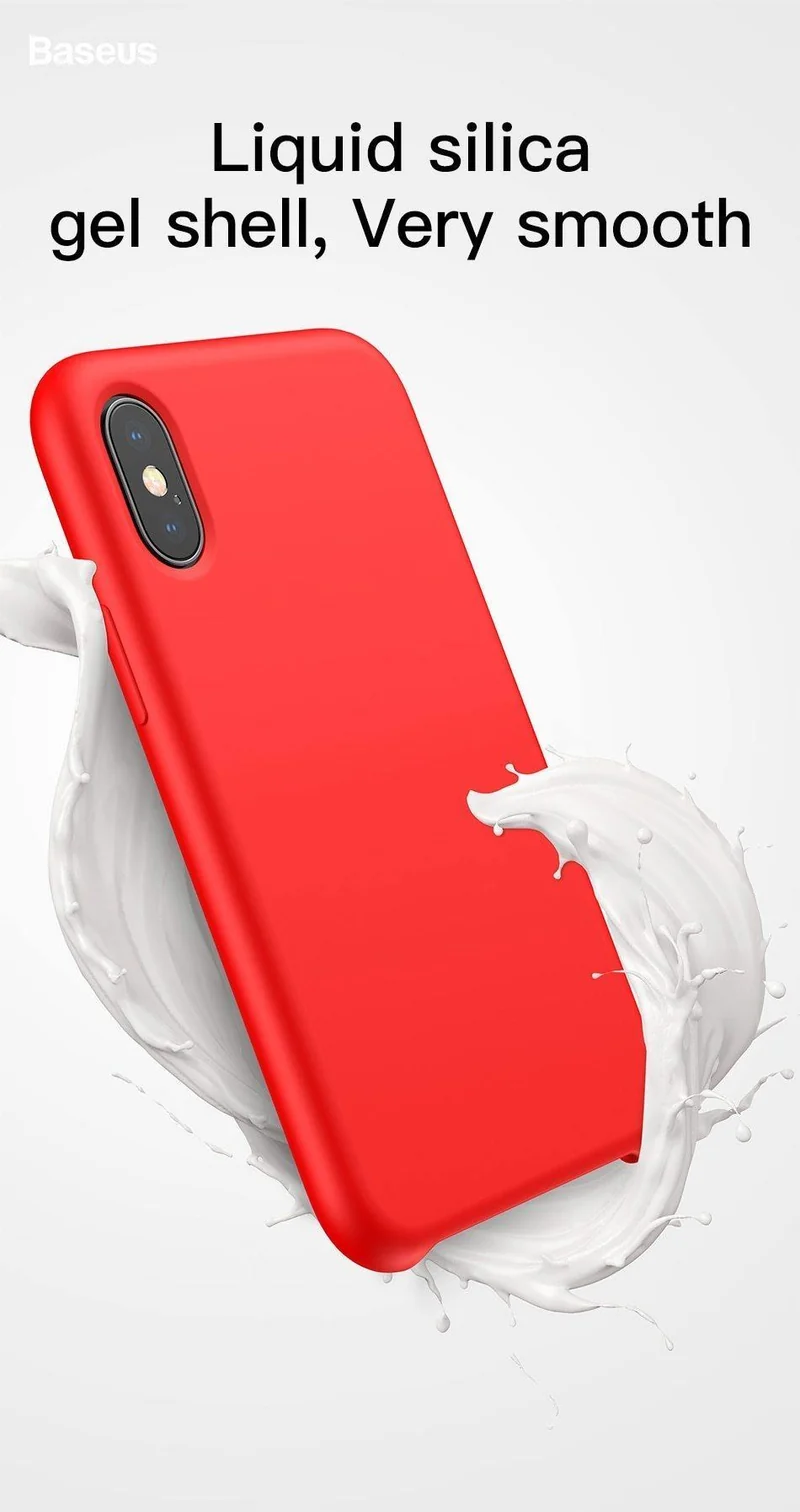 Baseus Telefon Fall Für iPhone XS Max XR Capinhas Luxus Flüssigkeit Silikon Abdeckung Für iPhoneXS Max iPhone XSMax XR Funda stoßstange Coque