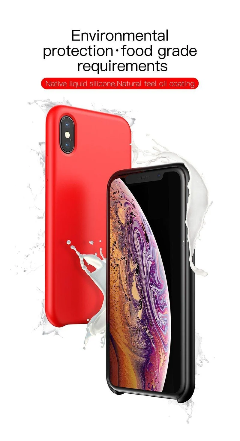 Baseus Telefon Fall Für iPhone XS Max XR Capinhas Luxus Flüssigkeit Silikon Abdeckung Für iPhoneXS Max iPhone XSMax XR Funda stoßstange Coque