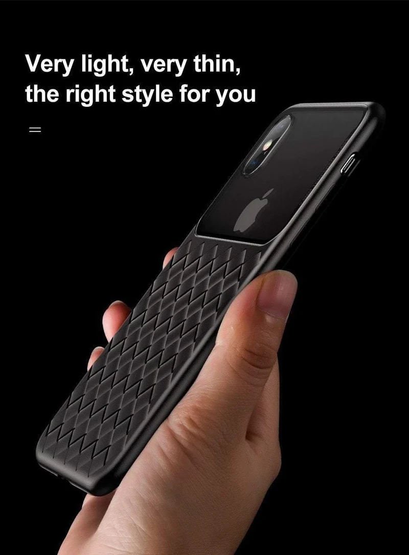 Basues Webhülle für iPhone Xs Max Xr XSR Xsmax Ultradünne, schlanke Silikon-TPU-Rückseite für iPhonexs Max Coque Fundas Capa