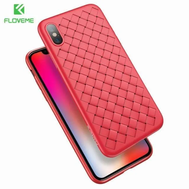 FLOVEME Super Weiche Telefon Fall Für iPhone 8 X XS Max Luxus Grid Fällen Für iPhone 6 6s 7 8 Plus XR XS Abdeckung Silikon Zubehör