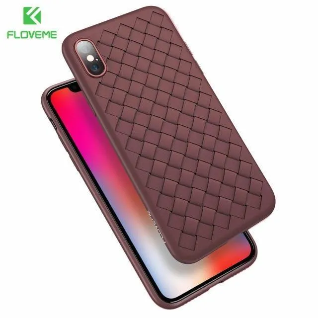 FLOVEME Super Weiche Telefon Fall Für iPhone 8 X XS Max Luxus Grid Fällen Für iPhone 6 6s 7 8 Plus XR XS Abdeckung Silikon Zubehör