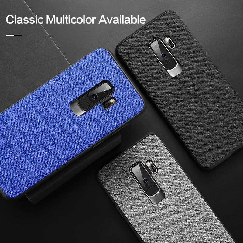 FLOVEME Tuch Textur Fall Für Samsung S8 S9 Galaxy S9 S8 Plus Luxus TPU Abdeckung Für Samsung S10 Plus S10e hinweis 9 8 S7 Rand Coque