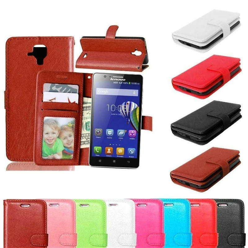 Phone Bag For Lenovo A 536 Skin Wallet Book Style Stand PU Leather Cover Flip Case For Lenovo A536 With Card Holder&Phone Frame