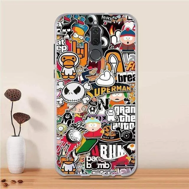 3D Case For Huawei Mate 10 Lite Case Cover Silicon for Huawei Nova 2i Case Cover Huawei Mate 10 Lite 10lite/ Nova 2i / Honor 9i