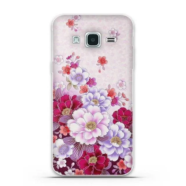 Cover For Samsung J3 2016 Case Pattern Silicon Case for Samsung Galaxy J3 2016 Case 3D Relief Soft TPU Cover For Samsung J3 2015