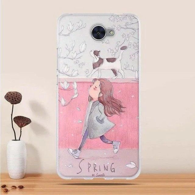 Soft TPU Phone Case For Huawei Y7 Case Cover Coque for Huawei Y7 Prime 2018 Cover Silicone 3d funda for Huawei Y7 2018 Case Capa