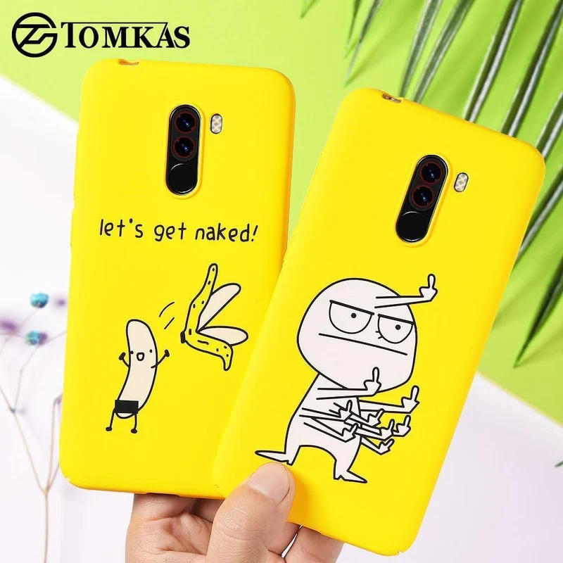 TOMKAS Lustige Banana Bad Boy Pocophone F1 Hülle, Harte Rückseite Pocophone Hülle, Süße Tier-Telefonhüllen für Xiaomi Pocophone F1