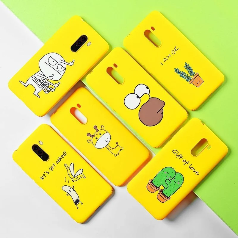 TOMKAS Lustige Banana Bad Boy Pocophone F1 Hülle, Harte Rückseite Pocophone Hülle, Süße Tier-Telefonhüllen für Xiaomi Pocophone F1