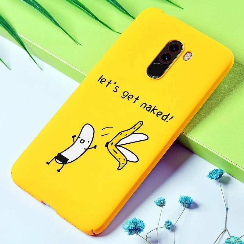 TOMKAS Lustige Banana Bad Boy Pocophone F1 Hülle, Harte Rückseite Pocophone Hülle, Süße Tier-Telefonhüllen für Xiaomi Pocophone F1