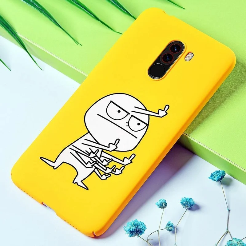 TOMKAS Lustige Banana Bad Boy Pocophone F1 Hülle, Harte Rückseite Pocophone Hülle, Süße Tier-Telefonhüllen für Xiaomi Pocophone F1