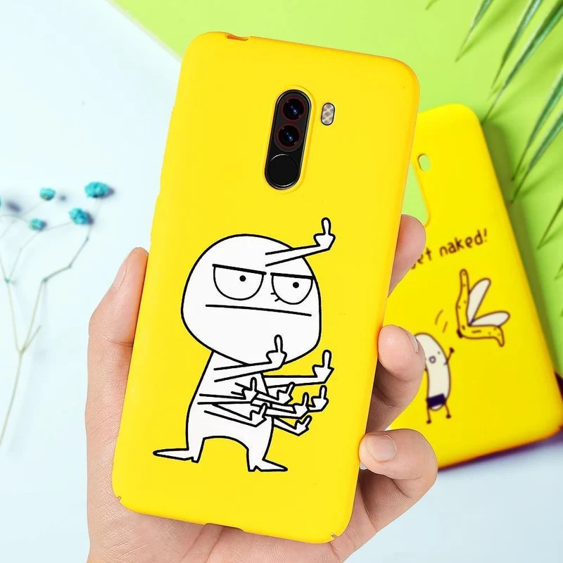 TOMKAS Lustige Banana Bad Boy Pocophone F1 Hülle, Harte Rückseite Pocophone Hülle, Süße Tier-Telefonhüllen für Xiaomi Pocophone F1