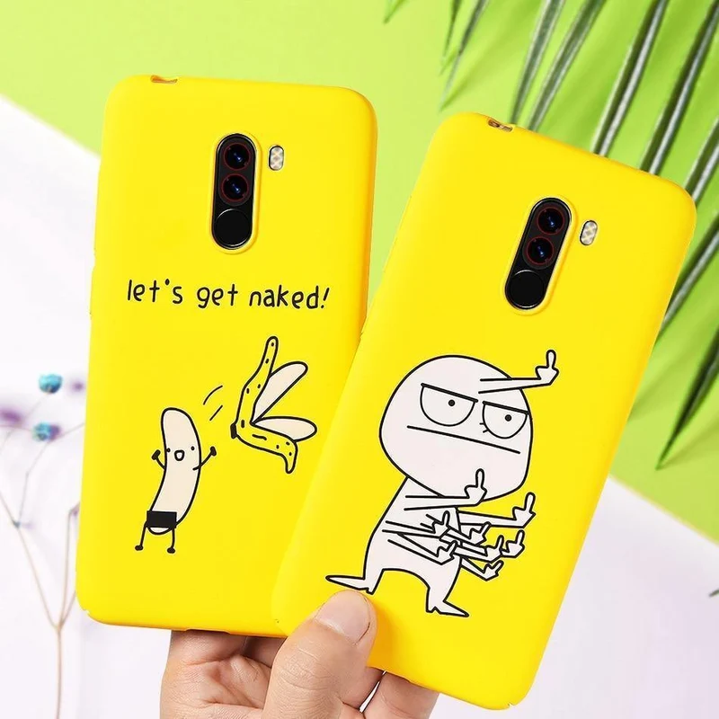 TOMKAS Lustige Banana Bad Boy Pocophone F1 Hülle, Harte Rückseite Pocophone Hülle, Süße Tier-Telefonhüllen für Xiaomi Pocophone F1