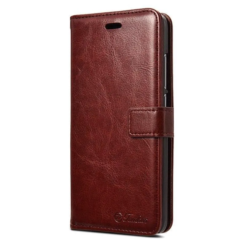 TOMKAS Brieftaschenetui für Huawei P10 Lite, Flip-Lederhülle, Luxus-Business, mit Ständer, Handyhülle für Huawei P10 Lite, Hülle