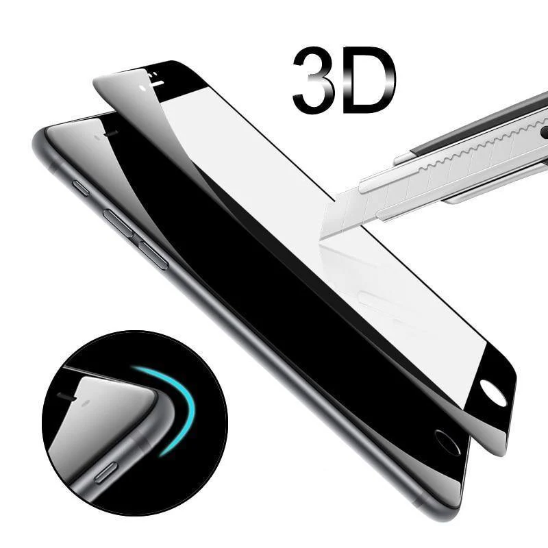 3D Round Curved Edge gehärtetes Glas für iPhone 6 6s Plus Full Cover Premium Displayschutzfolie Schutzhülle