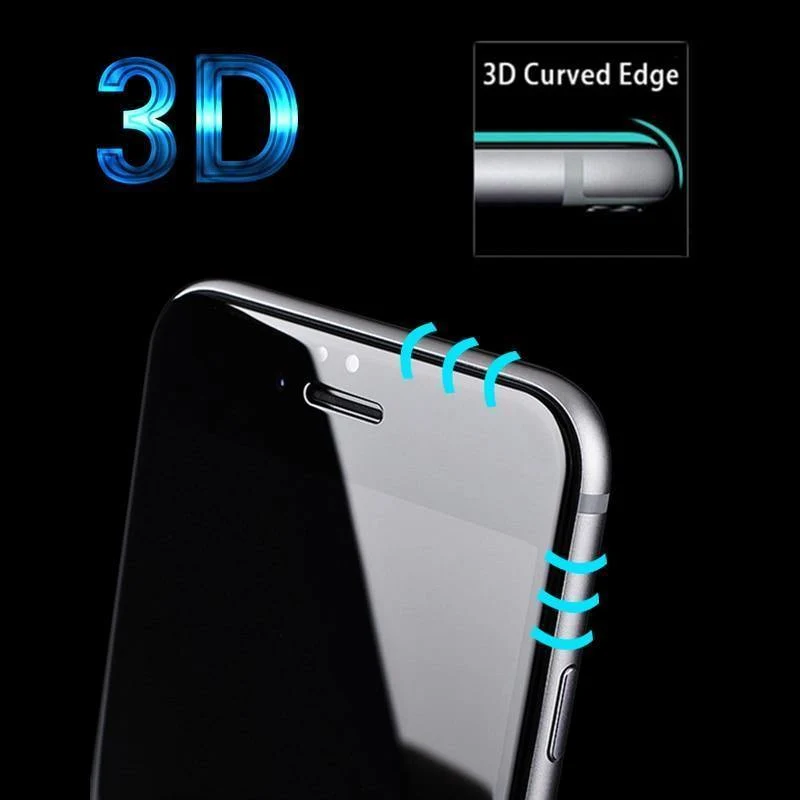 3D Round Curved Edge gehärtetes Glas für iPhone 6 6s Plus Full Cover Premium Displayschutzfolie Schutzhülle