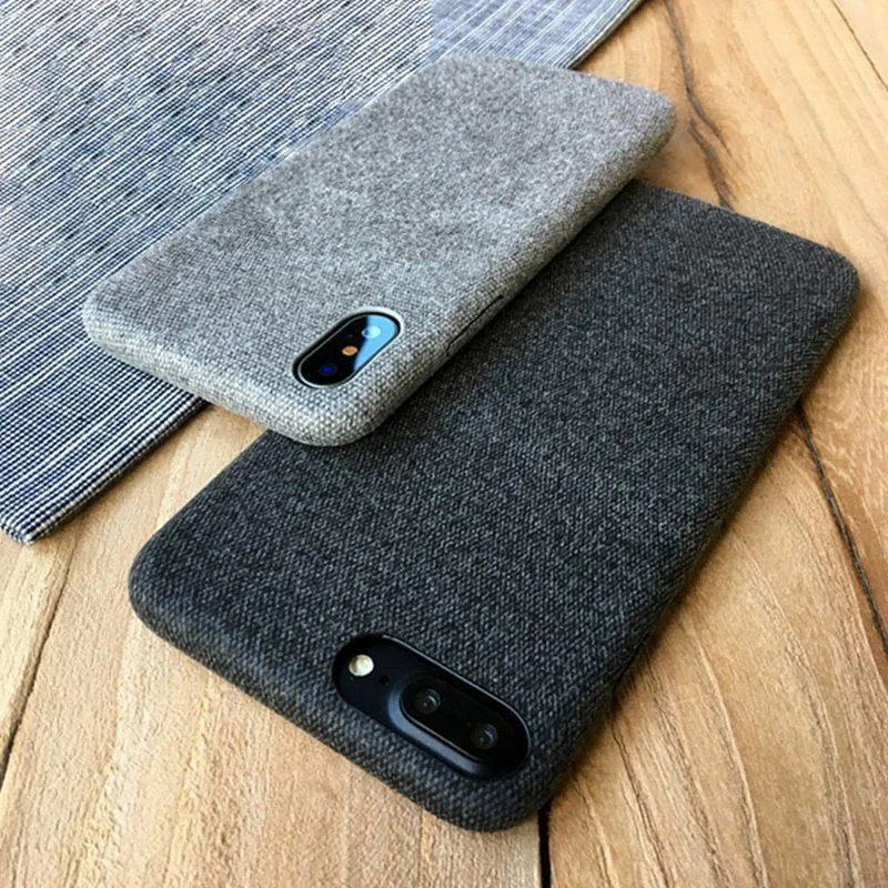 TOMKAS Leinen Weichen Stoff Fall Für iPhone X 6 7 8 Fällen Luxus Abdeckung Baumwolle Coque Telefon Fall Für iPhone 6S 7 8 Plus Zurück Abdeckung