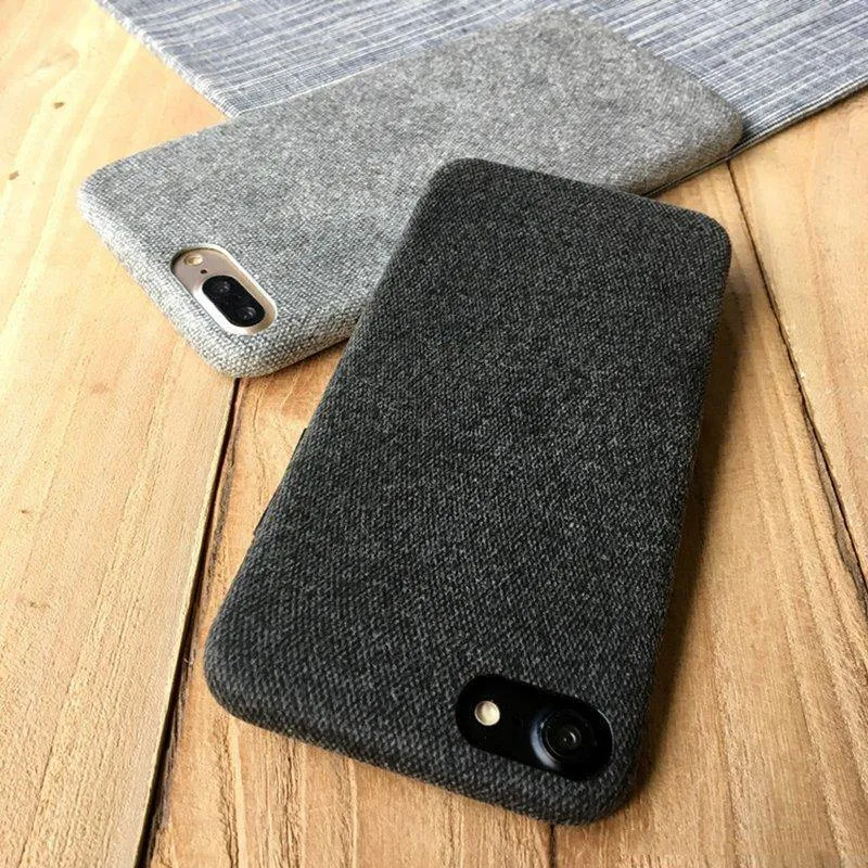 TOMKAS Leinen Weichen Stoff Fall Für iPhone X 6 7 8 Fällen Luxus Abdeckung Baumwolle Coque Telefon Fall Für iPhone 6S 7 8 Plus Zurück Abdeckung