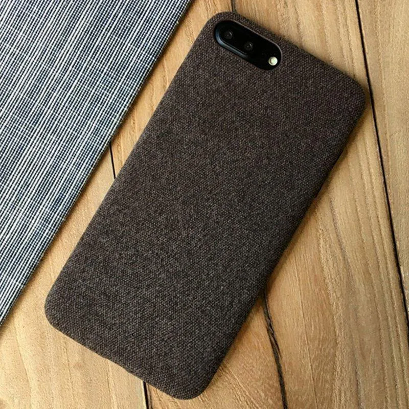 TOMKAS Leinen Weichen Stoff Fall Für iPhone X 6 7 8 Fällen Luxus Abdeckung Baumwolle Coque Telefon Fall Für iPhone 6S 7 8 Plus Zurück Abdeckung