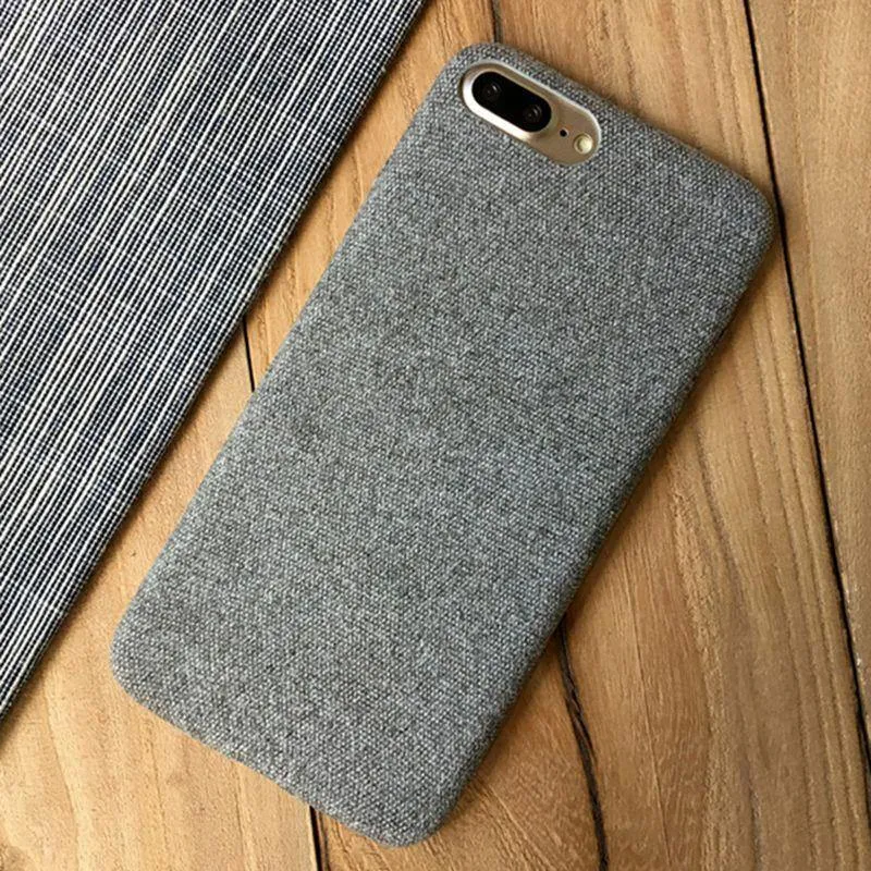 TOMKAS Leinen Weichen Stoff Fall Für iPhone X 6 7 8 Fällen Luxus Abdeckung Baumwolle Coque Telefon Fall Für iPhone 6S 7 8 Plus Zurück Abdeckung