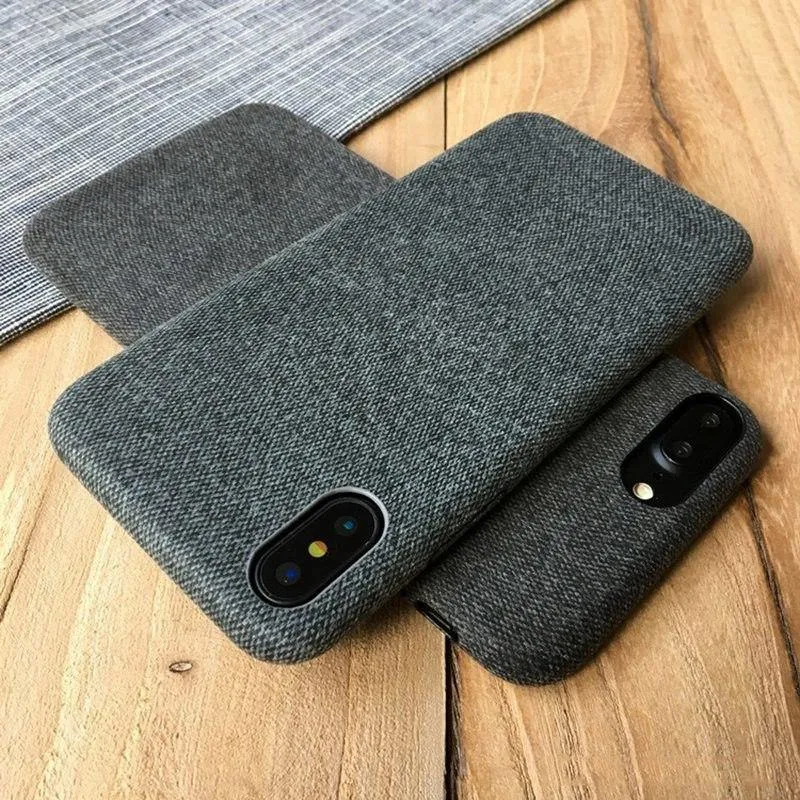 TOMKAS Leinen Weichen Stoff Fall Für iPhone X 6 7 8 Fällen Luxus Abdeckung Baumwolle Coque Telefon Fall Für iPhone 6S 7 8 Plus Zurück Abdeckung